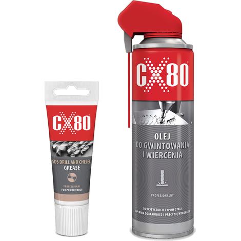 Spray lubrificante per punte da trapano a scalpello CX80 SDS + acciaio per lavorazione dei metalli (1/3)