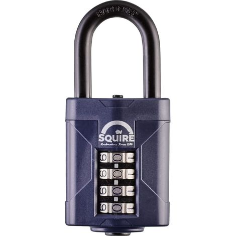 Squire CP50/1.5 4-Wheel Combination Padlock with 50mm Long Shackle and 38mm Body