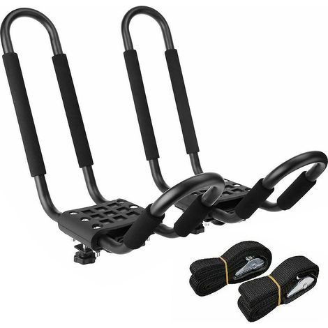 Paire de barres de toit pour kayak, canoë, bateau, planche de surf, compatibles avec les voitures, SUV, camions et autres véhicules. (1/5)