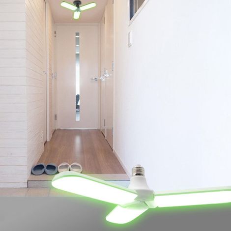 34W E27 185-265V LED Faltbare Superhelle Lampe mit 3 Flügeln, Ventilatorleuchte für Lagerhalle, Garage und Haushalt, umweltfreundliches Licht (1/5)