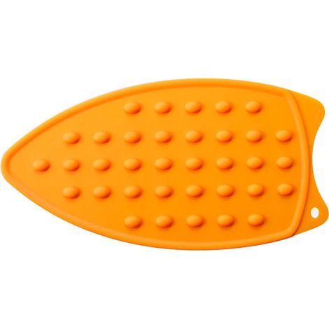 KZQ Reposaplanchas de silicona, tapete de planchado multifunción resistente al calor para tabla de planchar, tapete compacto, color naranja (1/4)