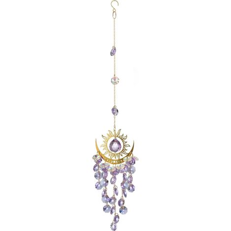 Clochettes A Vent - Cristaux Prismatiques Pour Fenêtre Jardin - Suspendu Boho - 1 Pièce (1/5)