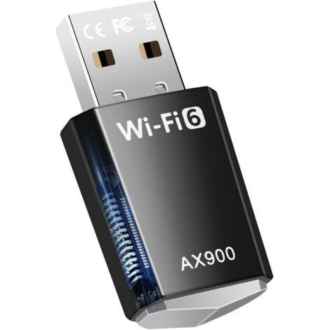 Clé WiFi 6 USB pour PC, AX900 Doublebande (5.8 GHz / 2.4 GHz), Cle WiFi pour MU-MIMO, WPA3, Clé Internet Adaptateur sans conducteur pour WIN10/11 PC/Bureau/Ordinateur Portable Souris (1/5)