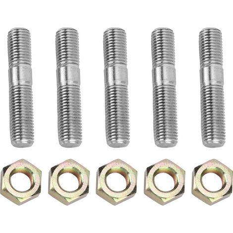 50mm 5 pièces Kit de Turbo Vis et Écrous, Kit de Goujons en Acier Inoxydable pour 1G, EVO110 (M10x1.25) (1/5)