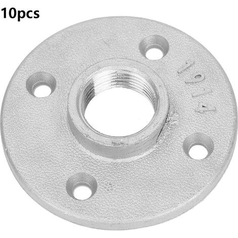 10Pcs DN20 4 Trous Bride Base Quincaillerie Outil 3/4'' Filetage Vis Britannique (1/5)