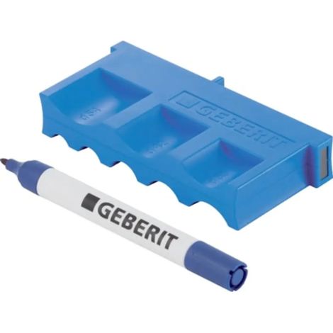 Geberit Mapress Plantilla de profundidad de inserción con rotulador, 90351
