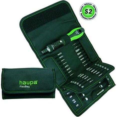 Haupa SET KNARRENSCHR.DREHER + BITS (104020-1 FLEX-BAG)