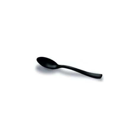 Cuillère jetable miniature noire 9,8 cm en PLA - 100 pièces - Ecobioshopping