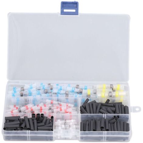 Kit de Connecteurs Étanches à Souder pour Câbles avec Manchons Thermorétractables pour Terminaux Électriques Isolés Marine (1/5)