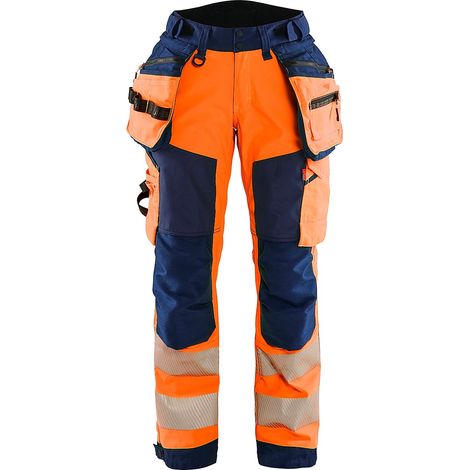 Pantalon softshell haute visibilité femme 7118 - Orange/Marine L - FR(44) - SE(C42) - Standards