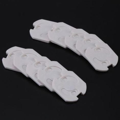pair 10Pcs Caches Prises pour enfant rotatif anti-chocs électriques - CUQUE - UE - Blanc - A partir de 6 mois