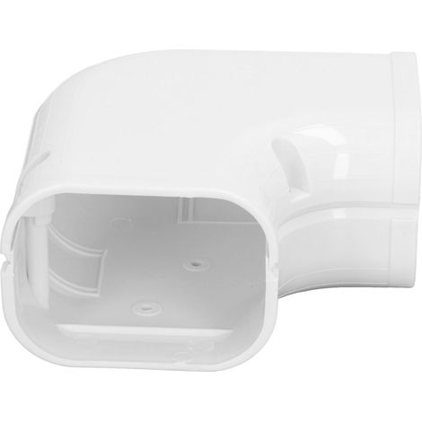 Kit de cache-tuyau pour tuyau de climatiseur, coude plat décoratif en PVC pour pompes à chaleur extérieures (1/5)