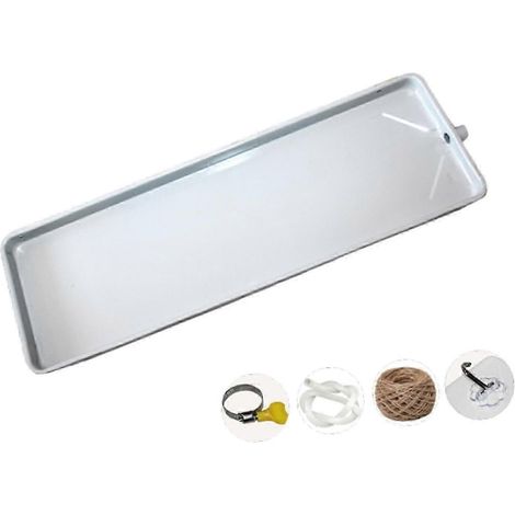 Bac de récupération des condensats pour climatiseur avec tuyau d'évacuation d'eau, facile à utiliser, dimensions : 710 mm x 240 mm (1/5)