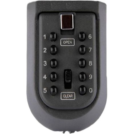 Petit coffre-fort Boîte organisateur de stockage de clé murale avec serrure à combinaison 10 mots de passe numériques couvercle résistant aux intempéries for une utilisation en extérieur à la maison (1/5)