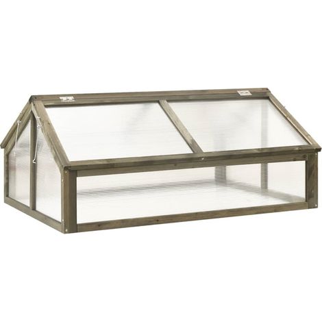 FIMEI Serre Gris 114x80x50 cm Bois de sapin (1/5)