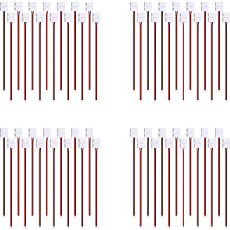 96 Pièces 8mm 2 Broches LED Connecteur de Lumière de Bande pour 8 mm de Large Flexible SMD 3528 2835 Bande de LED de Couleur Sans Soudure (1/5)
