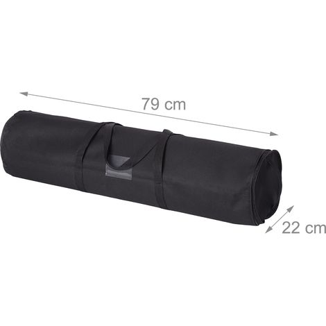 Set di 2 sacchetti di conservazione pratici per rotoli di carta da regalo dimensioni 79 x 22 cm in poliestere nero 130017982