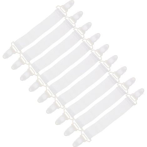 Bettlakenclips 16 pièces aus Kunststoff und Stoff Elastische Bettlakenhalter mit Sicherem Halt (1/5)