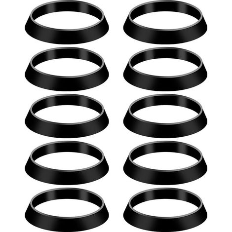 10pcs Joint Conique, Joint de Tuyau d'Évacuation Rondelles de Joint Conique pour Tuyau d'Évacuation de 1 1/2 Pouce Siphon Anti-Odeurs d'Évier Diamètre Intérieur 38mm Diamètre Extérieur 43mm (1/5)