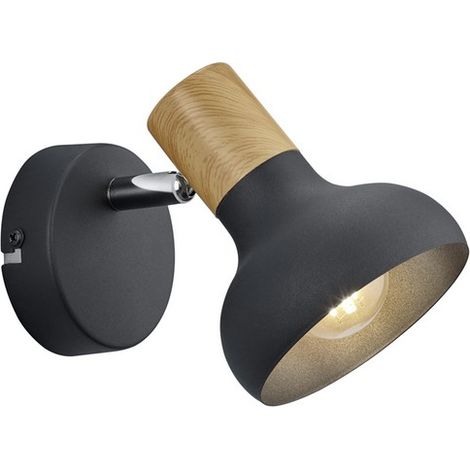 Applique murale scandinave noire orientable 1xE14 10W