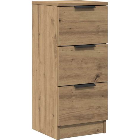 Aparador madera de ingeniería roble artisian 30x30x70 cm vidaXL