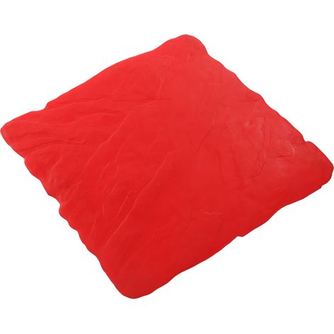 Tampon à béton en polyuréthane, tampon texture pierre, pour béton imprimé décoratif, terrasse, allée et chemin de jardin (50x50 cm, rouge) (1/5)