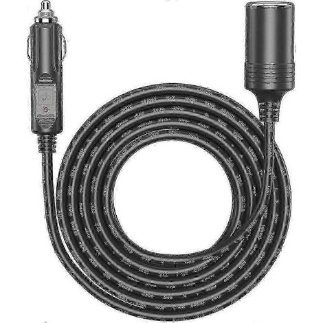 Rallonge pour chargeur de voiture, câble extra long 3 m avec connecteur femelle intégré, compatible avec gonfleurs de pneus, aspirateurs et autres appareils (1/5)