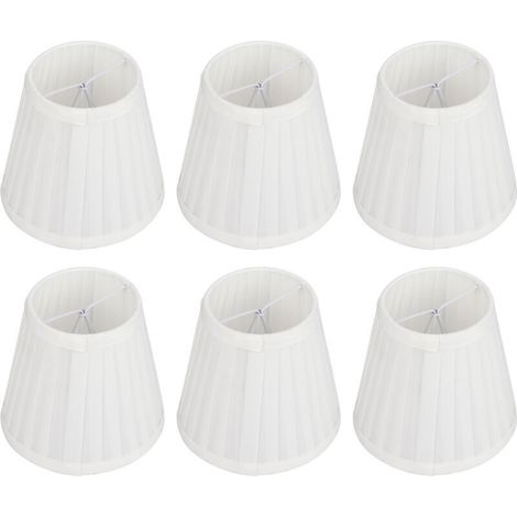 Jeffergarden Lot de 6 abat-jour en tissu pour lustre, applique murale ou lampe, idéal pour la décoration de salon, chambre ou hôtel.