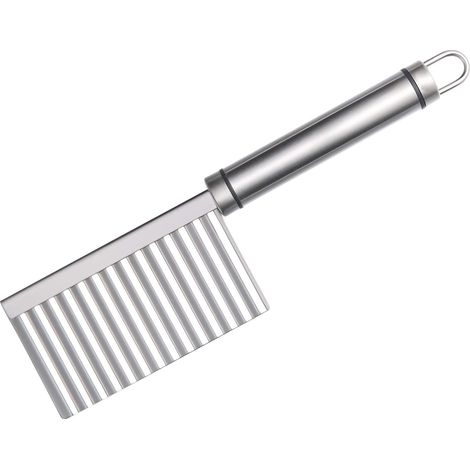 Coupe-Légumes Ondulé - Lame En Acier Inoxydable 304 17,5 x 7,6 cm - Pour Pommes De Terre Légumes Fruits - 1 Pièce (1/5)
