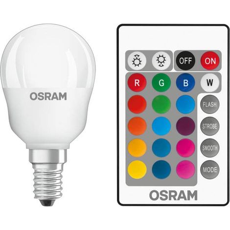 Lot de 4 x Ampoule LED Culot: E14 Blanc chaud 2700 K 4,50 W équivalent à 25 W LED Retrofit RGBW avec télécommande (1/5)