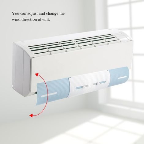 Déflecteur de pare-brise rétractable bleu, anti-vent pour climatisation (1/5)