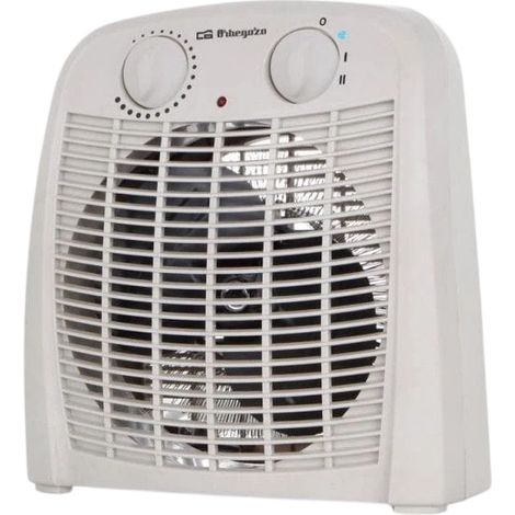 Orbegozo FH 7000, Calefactor eléctrico de 2000W con termostato regulable y sistema Fan Mode, Gris