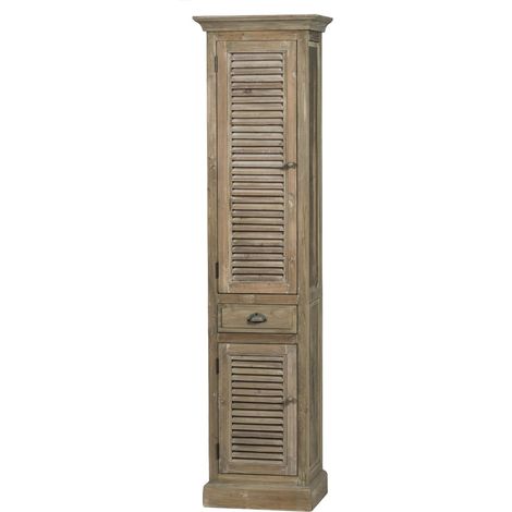 Colonne de salle de bain en bois avec porte en bois gauche - HANOÏ (1/3)