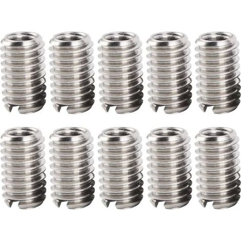 10 Pieces M4 X 0.7mm Thread Female M6 X 1mm Thread Male Insertion nut Reducer in Stainless steel for Computers Lamps Molded equipment Mechanical (1/5)