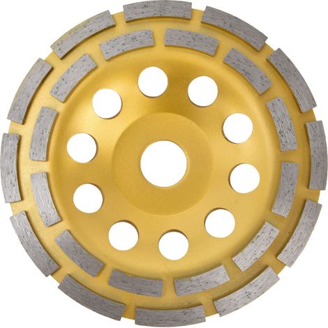 Diamantschleifscheibe, zweireihige Betonschleifscheibe zum Polieren von Granit/Marmor/Zement/Gestein, Innendurchmesser 22,23 mm / 0,88 mm (150 mm)