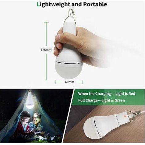 Ampoule rechargeable USB avec télécommande-7W LED dimmable-urgence camping extérieur (1/3)