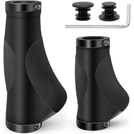 Poignées de vélo ergonomiques antidérapantes pour VTT et vélo de route, double verrouillage, 22,2 mm (1/5)