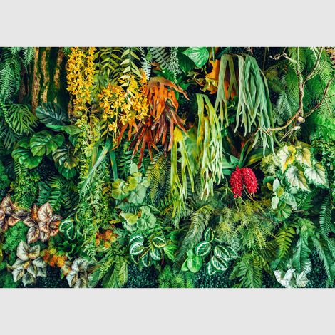 Papier peint intissé - Mur de la jungle - 375x270 cm (1/4)