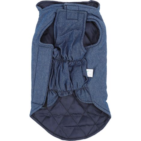 Veste pour chien classique chaud confortable ample prévenir les coups de soleil coton animal de compagnie automne vêtements pour chiens Denim couleur M (1/5)