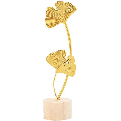 Stück Exquisite Ginkgoblatt-Bastelarbeit, Ginkgoblatt-Dekoration, Ginkgoblatt-Dekoration-19.00X5.50X5.50CM-Golden (1/4)