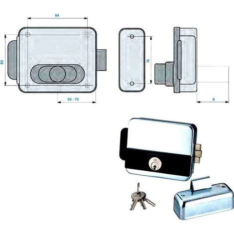 CERRADURA ELÉCTRICA PARA PORTÓN ART.5011 CORNI E50÷70