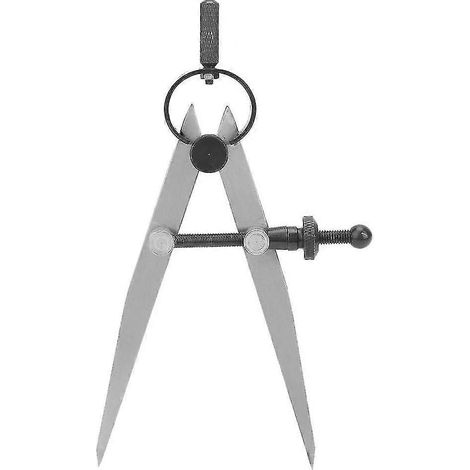 Compas en cuir réglable de 10 cm, compas à lame rétractable en acier verrouillable, outil de pliage pour le travail du cuir (DIY), rotatif (1/5)