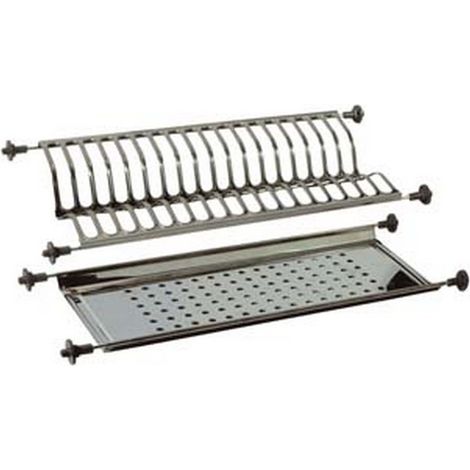 1PZ SCOLAPIATTI REGOLABILI A MOLLE - cm.56 (incasso cm.46) - con vasca
