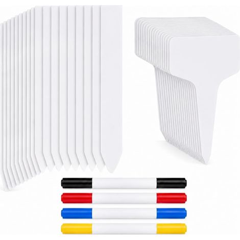400 Plant Labels with 4 Markers for Garden and Seedling  Weatherproof White Markers for Identifying Flowers, Vegetables, Herbs, Pots, Seedlings and Nurseries (1/5)