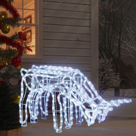 Rennes de Noël 2 pcs blanc froid 73x31x45 cm (1/5)