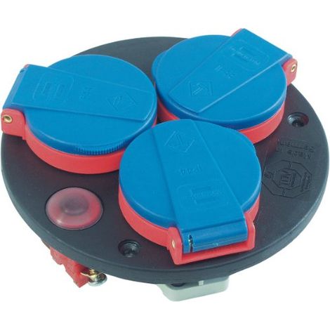 Brennenstuhl 1081090 prolunghe e multiple 3 presa(e) AC Nero, Blu, Rosso (1/3)