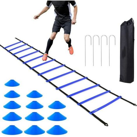 Échelle d'entraînement - - Football - 12 rungs - Couleur bleue - Mixte (1/4)