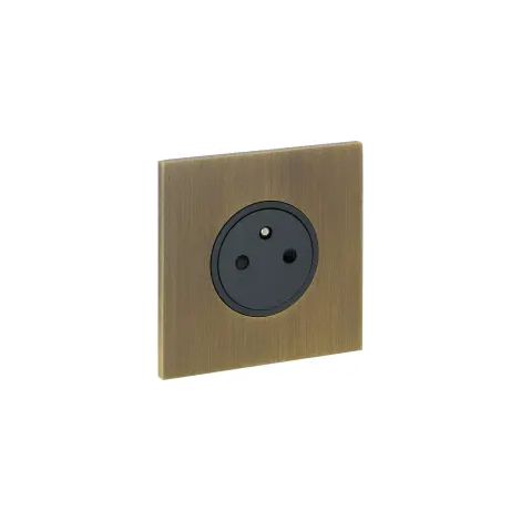 Art d'Arnould univers Epure prise de courant 2P+T 16A 250V bronze (67331) (1/3)