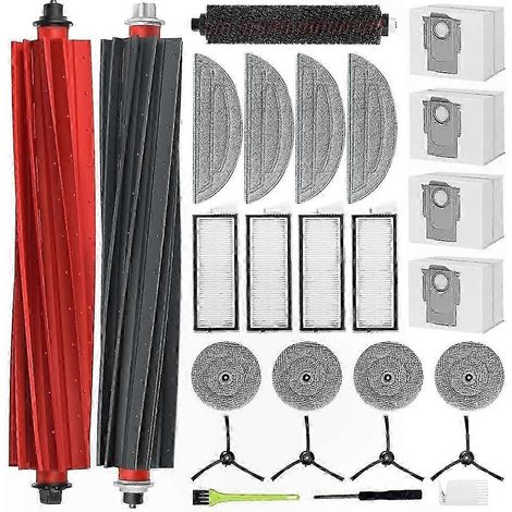 Set mit 4 Ersatzfiltern + 4 Staubbeuteln für Roborock S8 MaxV Ultra, hochwertige Ersatzteile, kompatibel mit dem Saugroboter, einfacher Austausch, optimale Wartung. (1/5)
