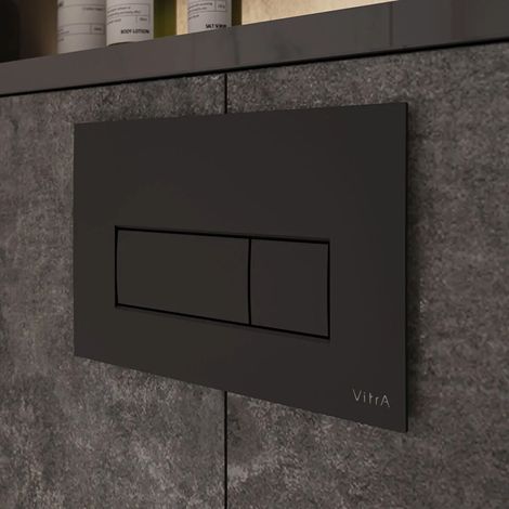 Vitra Loop Root Square Flushplate - Matt Black (1/5)